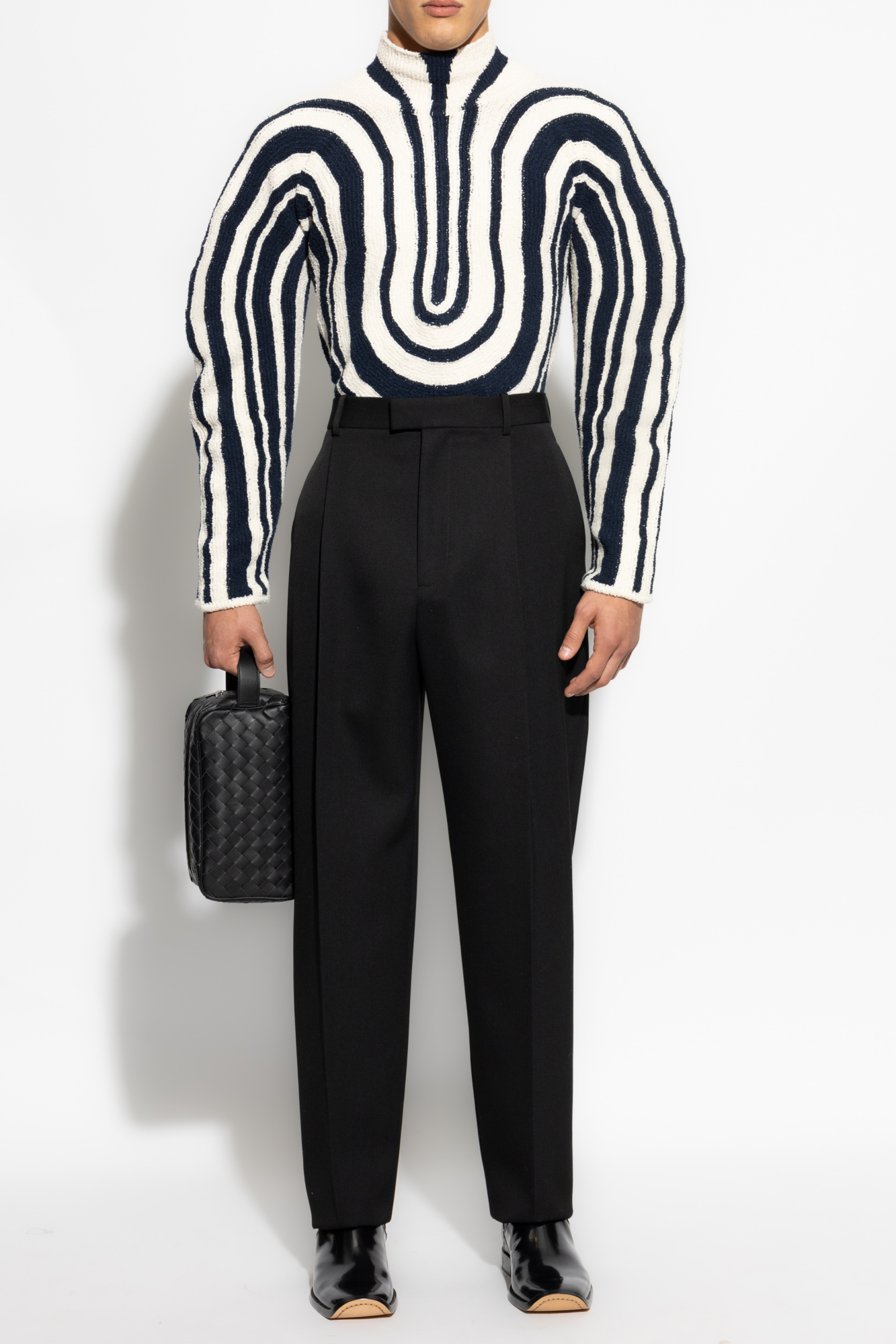 SchaferandweinerShops France - Cream Patterned Turtleneck SchaferandweinerShops France - Cream Patterned Turtleneck